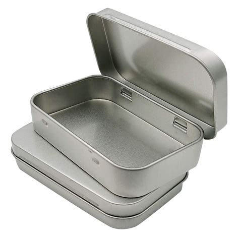 metal box with spring hing clamps for lid|Hinged Metal Box .